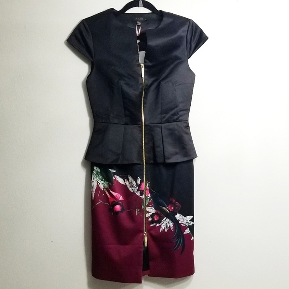 💥LAST 1💥NWT TED BAKER BEJEWELED SHADOW DRESS - Picture 6 of 8